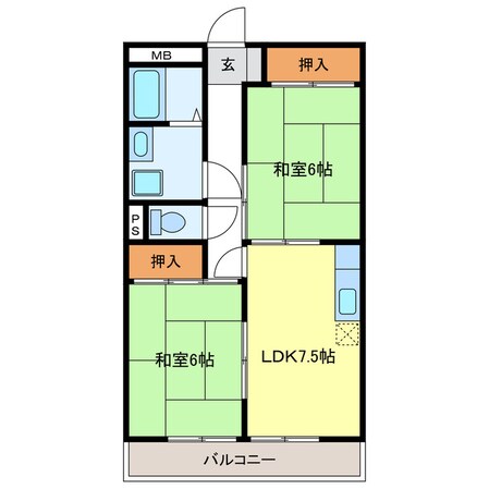 サンハイツスターの物件間取画像